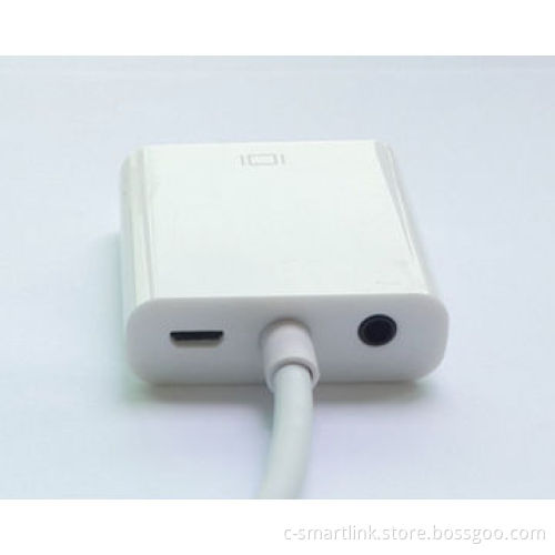 Gold-plated HDMI to VGA adapter/convert HDMI into VGA video with audio, microUSB charging